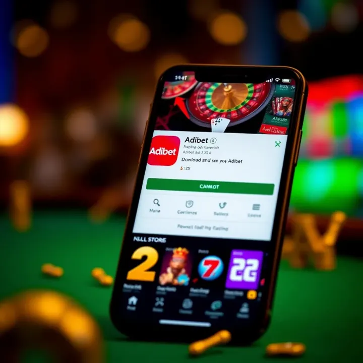 iPhone displaying the Adibet app installation page on the App Store