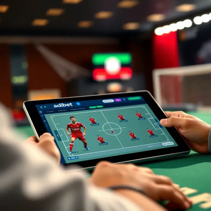 Detailed tactical analysis of Bundesliga football players on a digital tablet