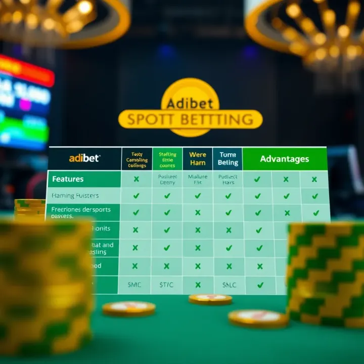 Comparison chart displaying features and advantages of Nigeria's leading sports betting platforms
