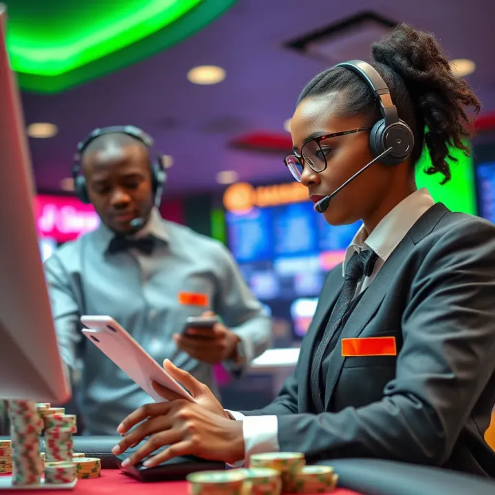 Customer support representative assisting user with transaction inquiry