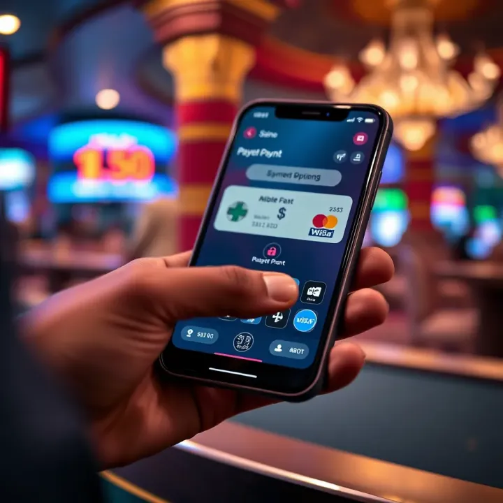 Secure payment transaction on mobile device showcasing naira currency and trusted payment icons