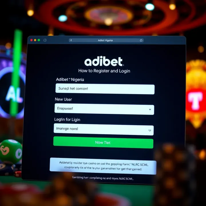 Screenshot of Adibet Nigeria registration page showing fields for new user signup