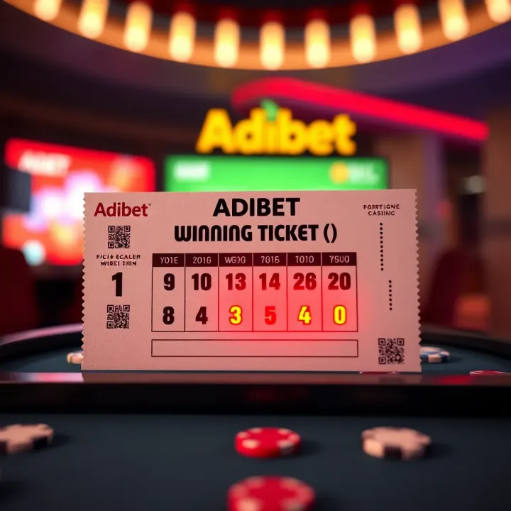 Illustration showing a digital betting ticket with highlighted winning numbers on a vibrant background