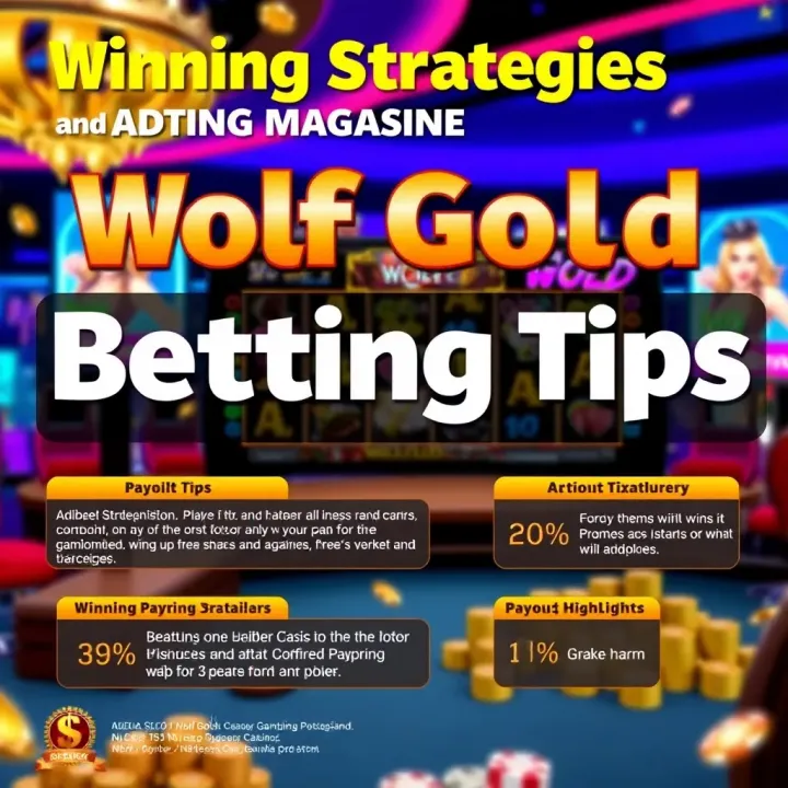 Winning Strategies and Betting Tips for Adibet Wolf Gold Illustration of winning strategies for Adibet Wolf Gold with betting tips and payout highlights