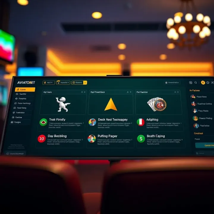 Dashboard highlighting key features and navigation options on Aviator Bet platform