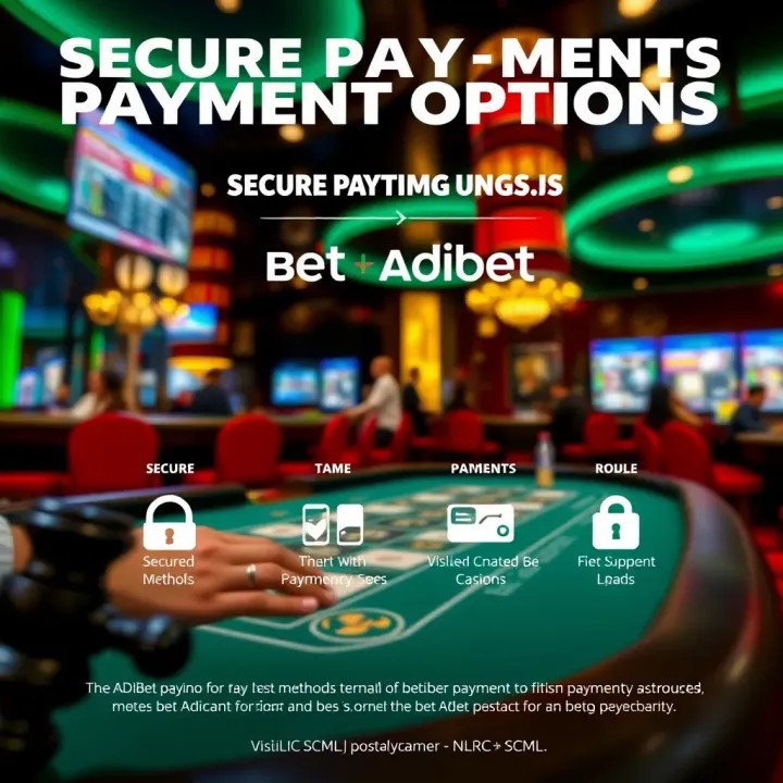 Graphic illustrating secure payment methods available for Bet Adibet users in Nigeria