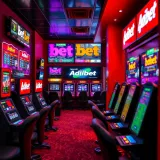 Local betting shop interior showcasing various sports betting terminals and displays