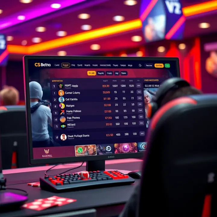 Computer screen displaying live CS2 match with betting odds on a popular Nigerian esports platform