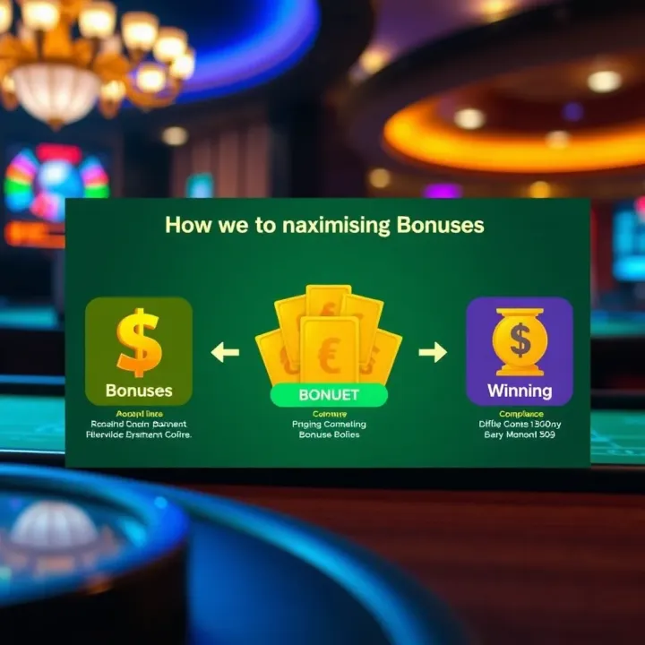 Illustration of online betting benefits with icons representing bonuses and winnings