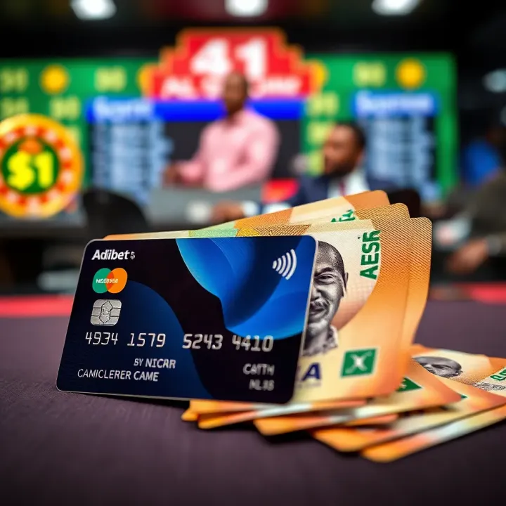 Nigerian Naira notes and a bank card symbolizing secure payment methods