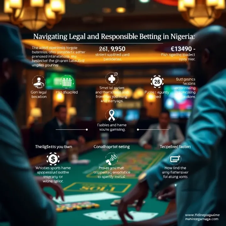 Visual guide showing legal considerations and responsible betting practices in Nigeria’s sports betting industry