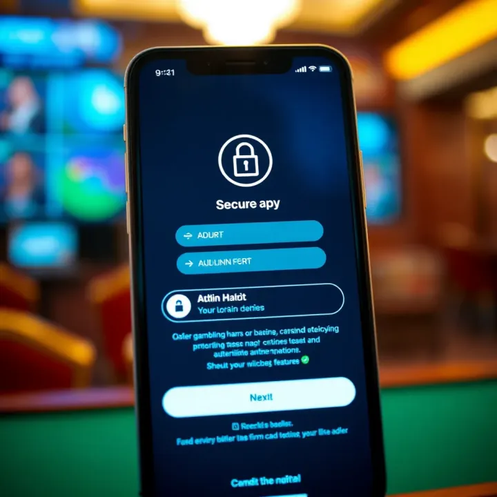 Secure login screen of Mlite Adibet app displaying authentication features