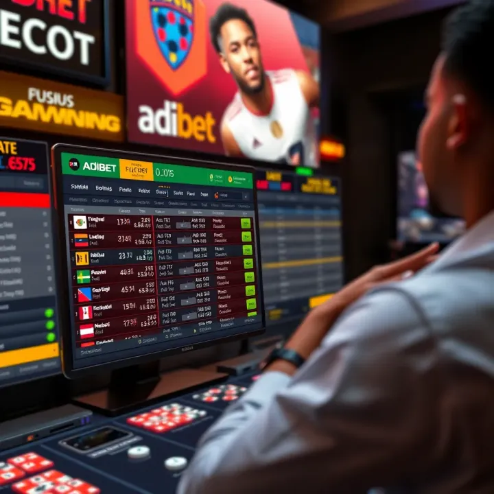 Dashboard displaying live sports scores and betting options on a digital platform