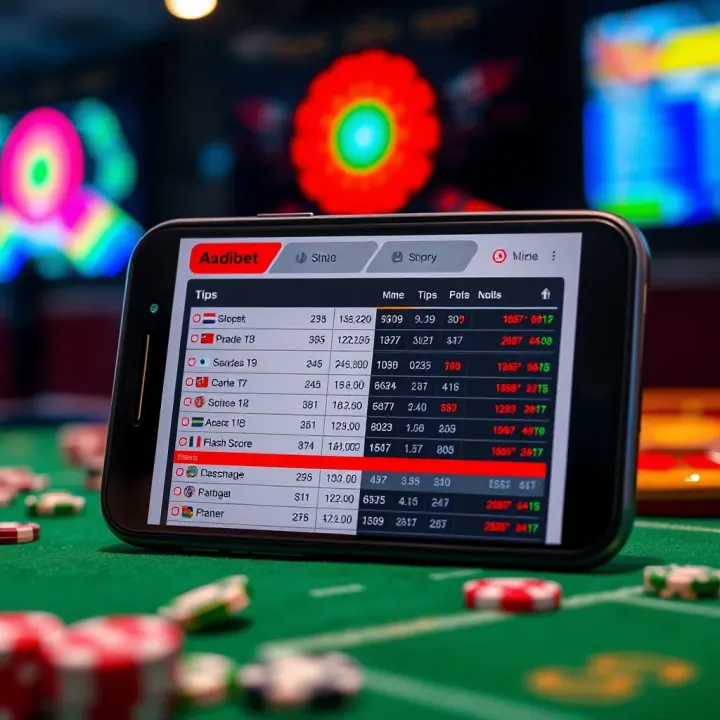Illustration of a mobile device showing sports statistics and betting tips tailored for Nigerian users