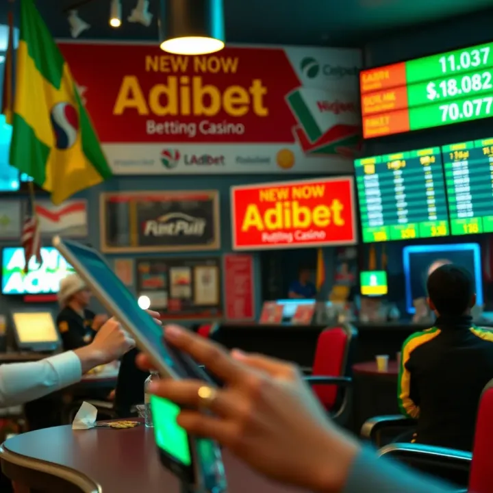 Graphical representation of Nigeria's sports betting market highlighting Adibet Shop's role