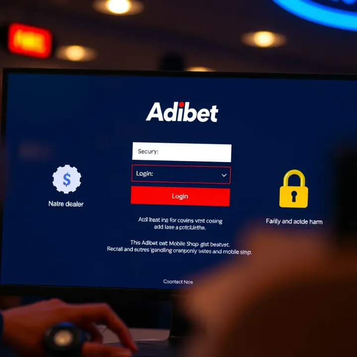 Secure login interface of Old Adibet Mobile Shop portal with security icons