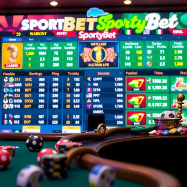 A vibrant sportsbook interface highlighting betting options available on SportyBet platform in Nigeria