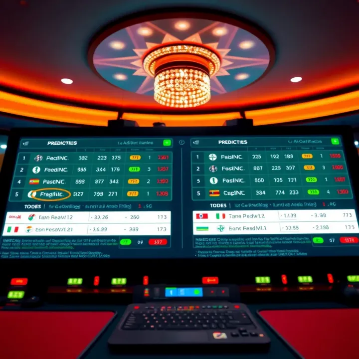 Illustration showing a digital sports betting interface with highlighted predictions and odds focused on Nigerian markets