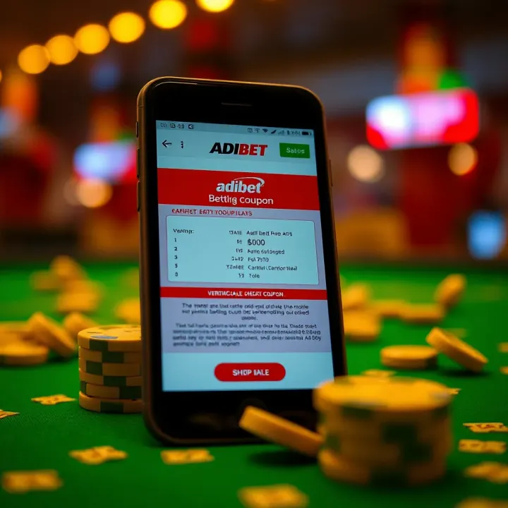 Phone screen displaying an authentic Adibet mobile betting coupon with verification details