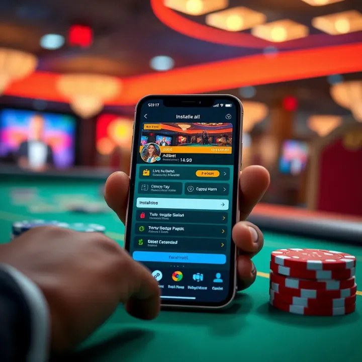 Mobile phone showing installation process and security features of AdiBet Partner APK