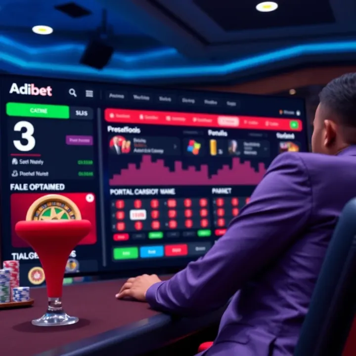 Dashboard showing user interface and experience features of the Adibet betting platform