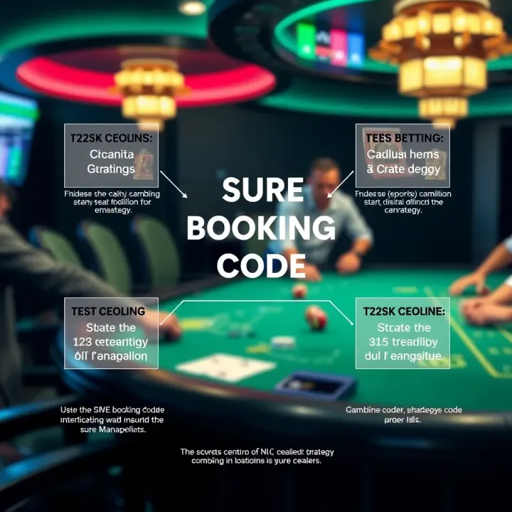 Diagram illustrating the concept of sure booking code in sports betting with emphasis on strategy and risk management