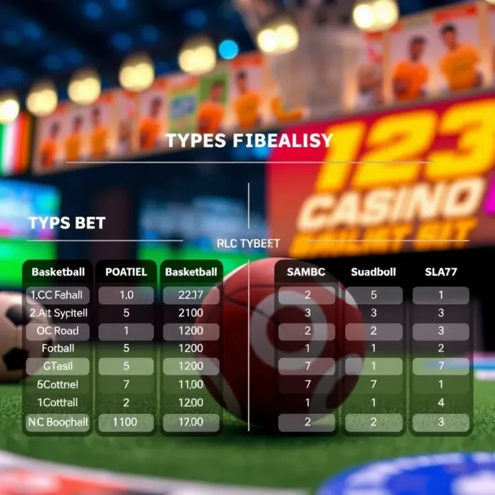 Graphical representation of betting odds and various bet types for football and basketball matches