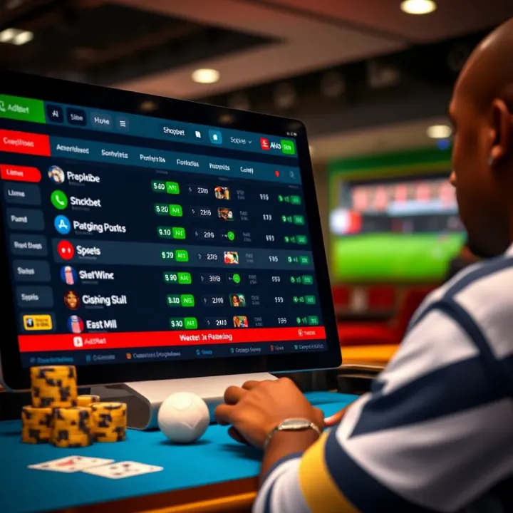 User interface showing betting options on a digital sports platform in Nigeria