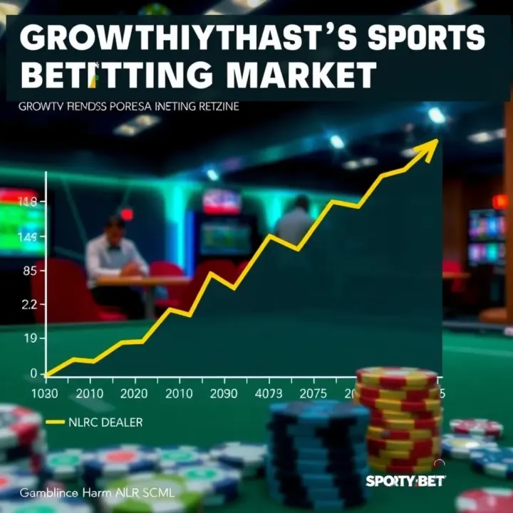 Graph showing growth and trends in Nigeria's sports betting market with focus on SportyBet