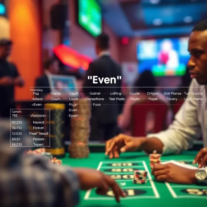 Chart showing cultural significance and examples of 'even' in Nigerian Adibet betting conversations
